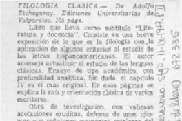 Filología clásica.