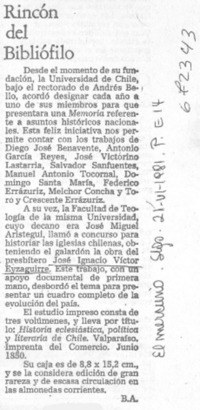 Rincón del bibliófilo