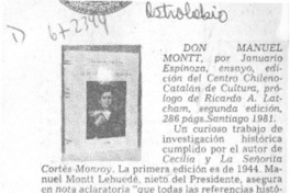 Don Manuel Montt.