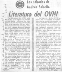 Literatura del OVNI