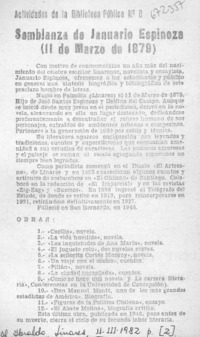 Semblanza de Januario Espinoza (11 de marzo de 1879)