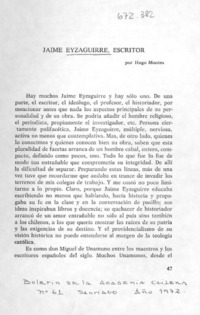 Jaime Eyzaguirre, escritor