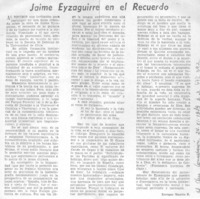 Jaime Eyzaguirre en el recuerdo