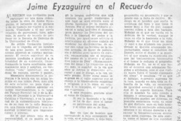 Jaime Eyzaguirre en el recuerdo