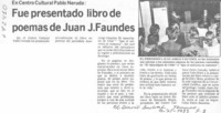 Fue presentado libro de poemas de Juan J. Faundes.