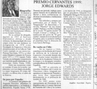 Premio Cervantes 1999, Jorge Edwards.