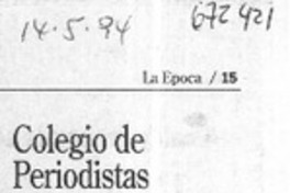 Colegio de Periodístas censuró a Martorell.