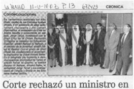 Corte rechazó un ministro en visita por libro de Martorell