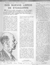 Dos nuevos libros de Eyzaguirre.
