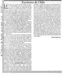 Escritores chilenos.