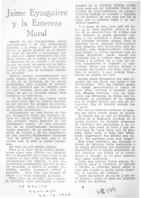 Jaime Eyzaguirre y la entereza moral.