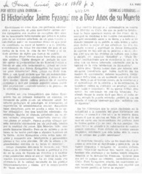 El historiador Jaime Eyzaguirre a diez años de su muerte