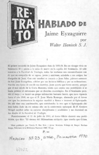 Hablando de Jaime Eyzaguirre