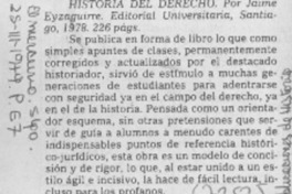 Historia del derecho.