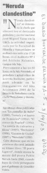 Neruda clandestino