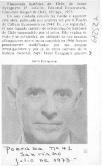 Fisonomía histórica de Chile.