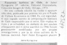 Fisonomía histórica de Chile.