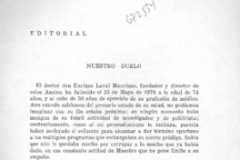 Nuestro duelo.