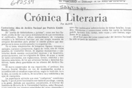 Crónica literaria