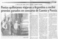 Poetas quillotanos viajaron a Argentina a recibir premios ganados en concurso de cuento y poesía.