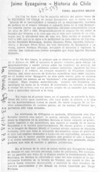 Jaime Eyzaguirre - Historia de Chile