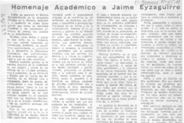 Homenaje académico a Jaime Eyzaguirre
