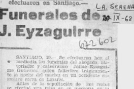 Funerales de J. Eyzaguirre.