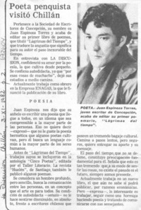 Poeta penquista visitó Chillán.