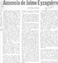 Ausencia de Jaime Eyzaguirre