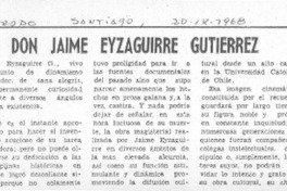 Don Jaime Eyzaguirre Gutiérrez