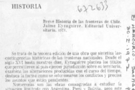 Breve historia de las fronteras de Chile.