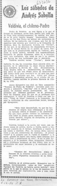 Valdivia, el chileno-padre.