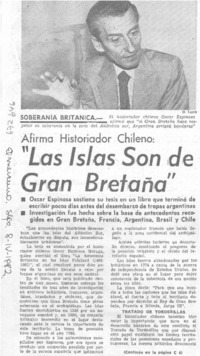 "Las Islas son de Gran Bretaña".
