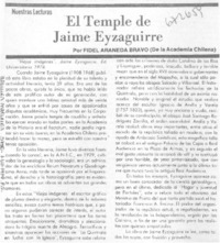 El temple de Jaime Eyzaguirre