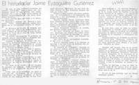 El historiador Jaime Eyzaguirre Gutiérrez
