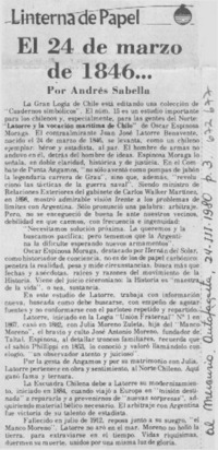 El 24 de marzo de 1846--