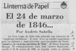 El 24 de marzo de 1846--
