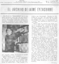 El archivo de Jaime Eyzaguirre.