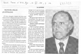Manuel Feliú Justiniano : [entrevista]