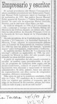 Empresario y escritor.