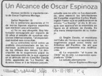 Un alcance de Oscar Espinoza.