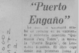 "Puerto engaño"