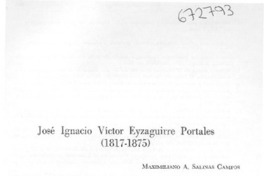 José Ignacio Víctor Eyzaguirre Portales