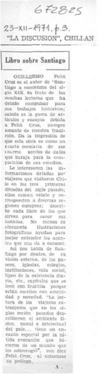 Libro sobre Santiago