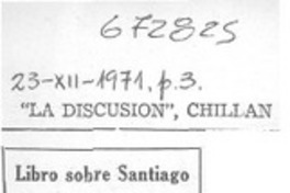 Libro sobre Santiago