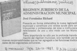 Régimen jurídico de la administración municipal.