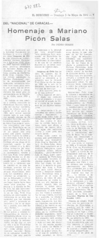 Homenaje a Mariano Picón Salas