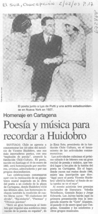Poesía y música para recordar a Huidobro.