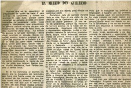 Ha muerto don Guillermo