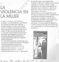 La violencia en la mujer.